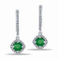 Emerald Diamonds Dangle Earrings