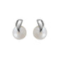 Button Freshwater Pearl Stud  Earrings