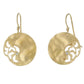 Disk Satin Gold Earrings