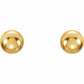 Button Gold Stud Earrings