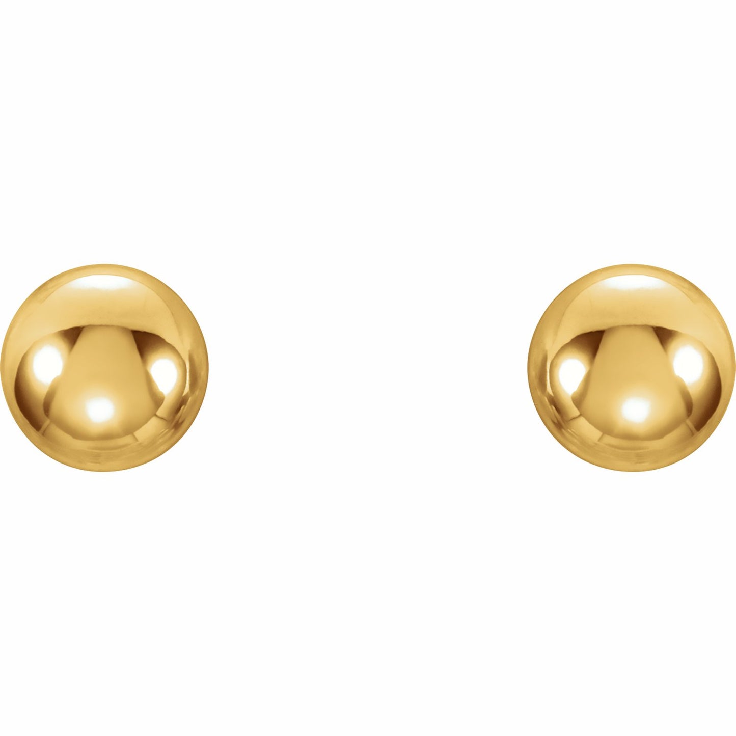 Button Gold Stud Earrings