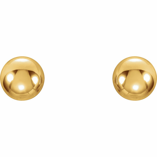 Gold Ball Stud Earrings