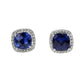 Cushion Sapphire Earrings