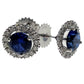 Martini Round Halo Sapphire Ring