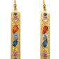 Chunky Sapphires Gold Earrings