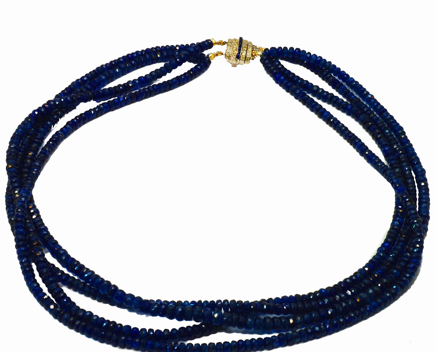 Blue Sapphire Bead Necklace