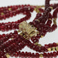 Ruby Gold Beaded Necklace