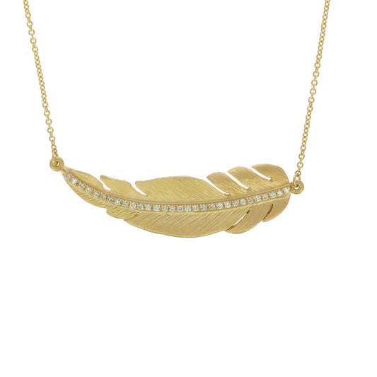 Feather Gold Necklace