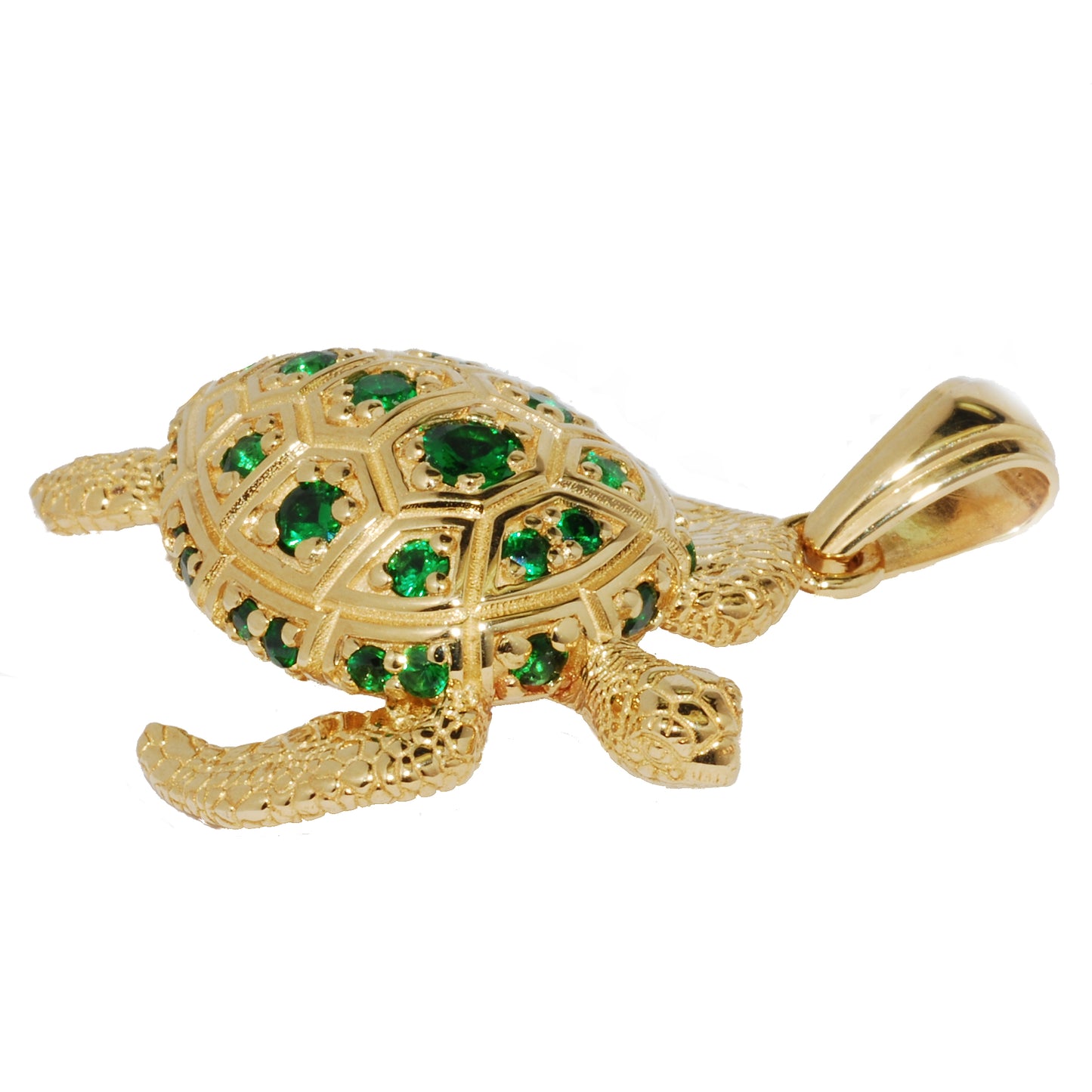 Turtle Tsavorite Pendant