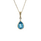 Blue Topaz Diamond Pendant