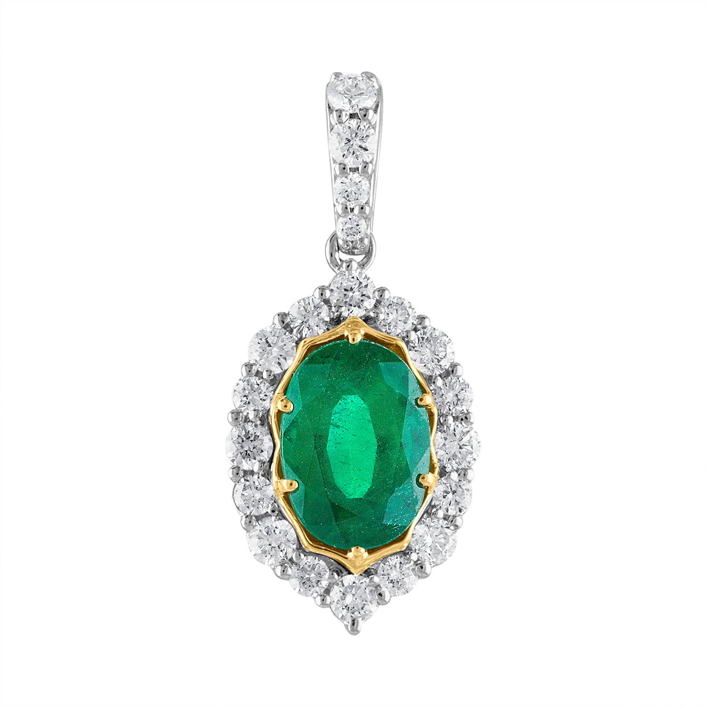 Pear Emerald Necklace