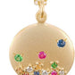 Round Color Sapphire Gold Necklace