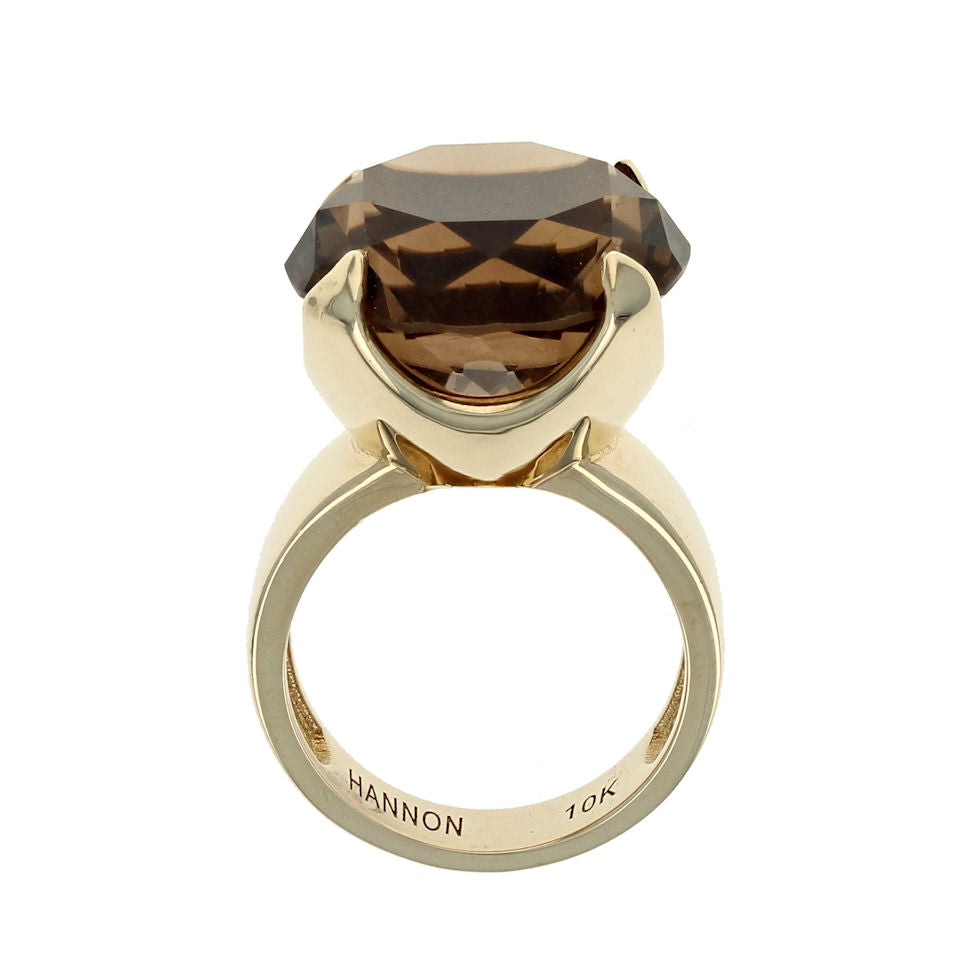 Vintage smoky clearance topaz ring