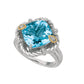 Blue Topaz Sterling Silver Ring