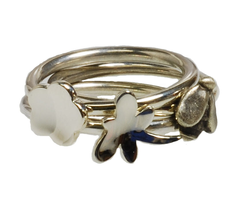 Large Butterfly Audubon Stacking Ring