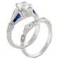 Vintage Style Sapphire Diamond Ring