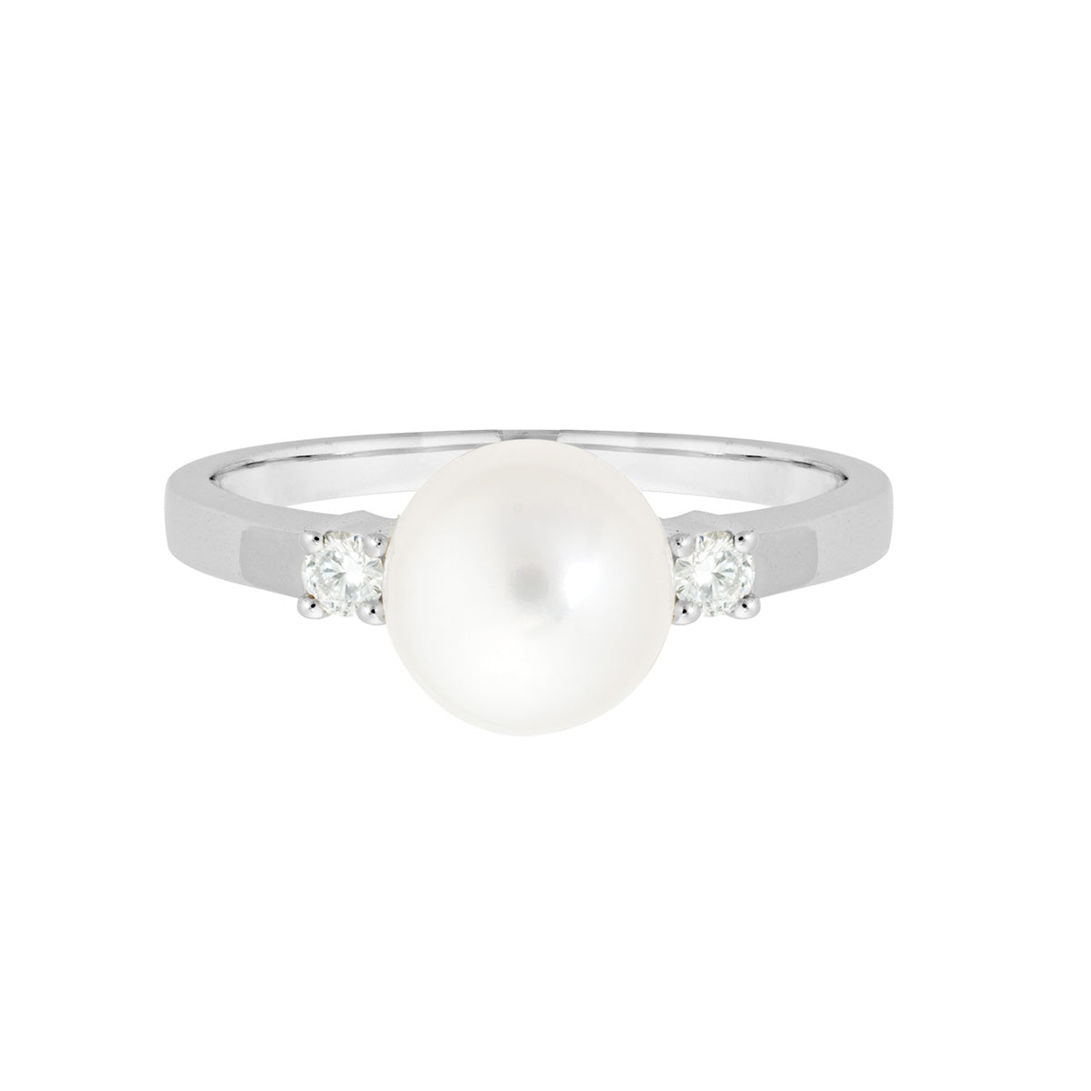 Classic Pearl White Gold Ring