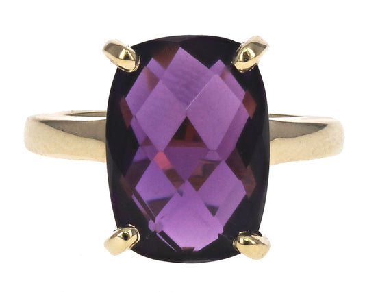 Rose Cut Amethyst Ring