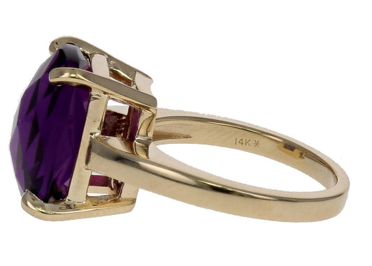 Rose Cut Amethyst Ring