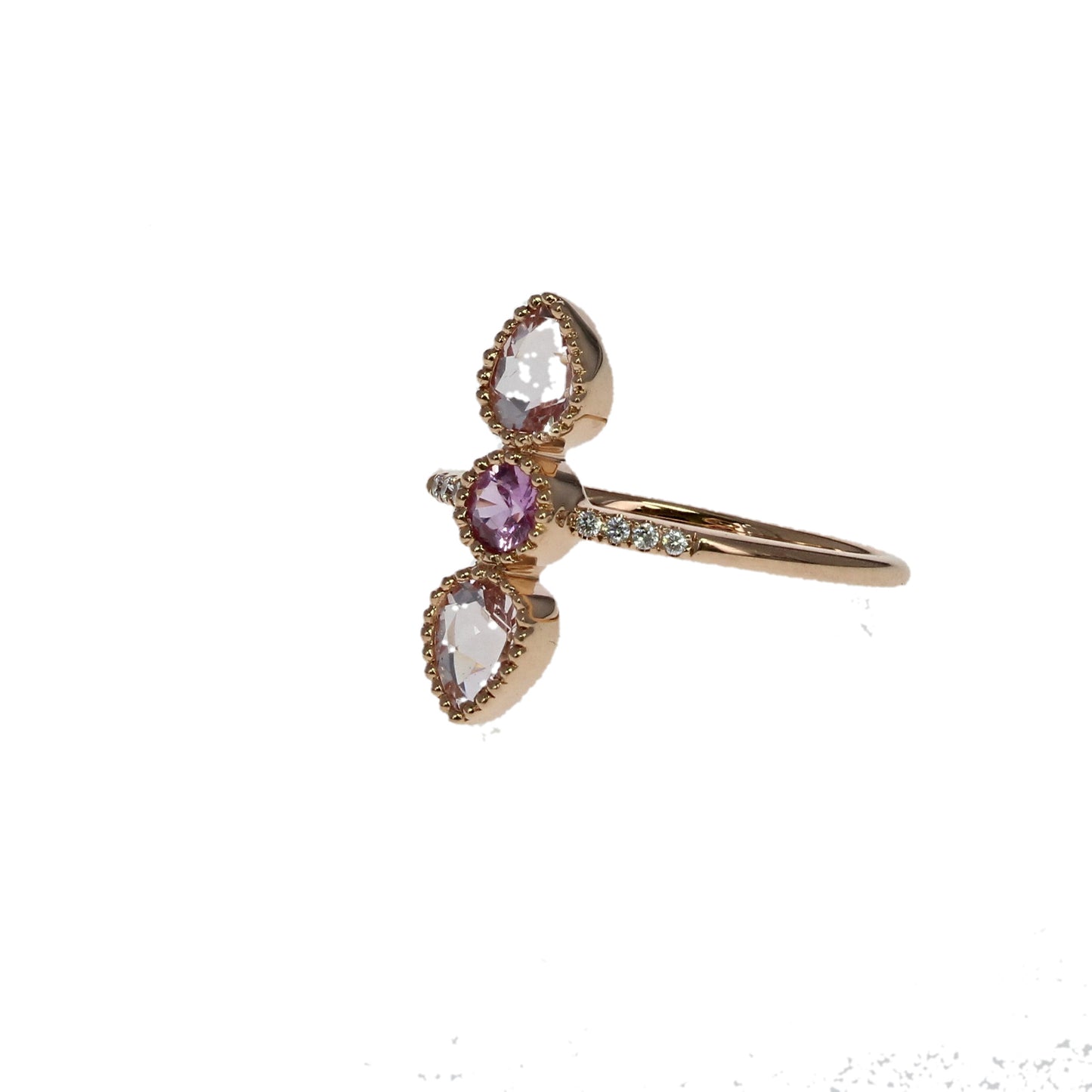 Pink Morganite Sapphire Ring