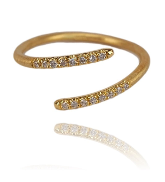 Snake Gold Diamond Ring