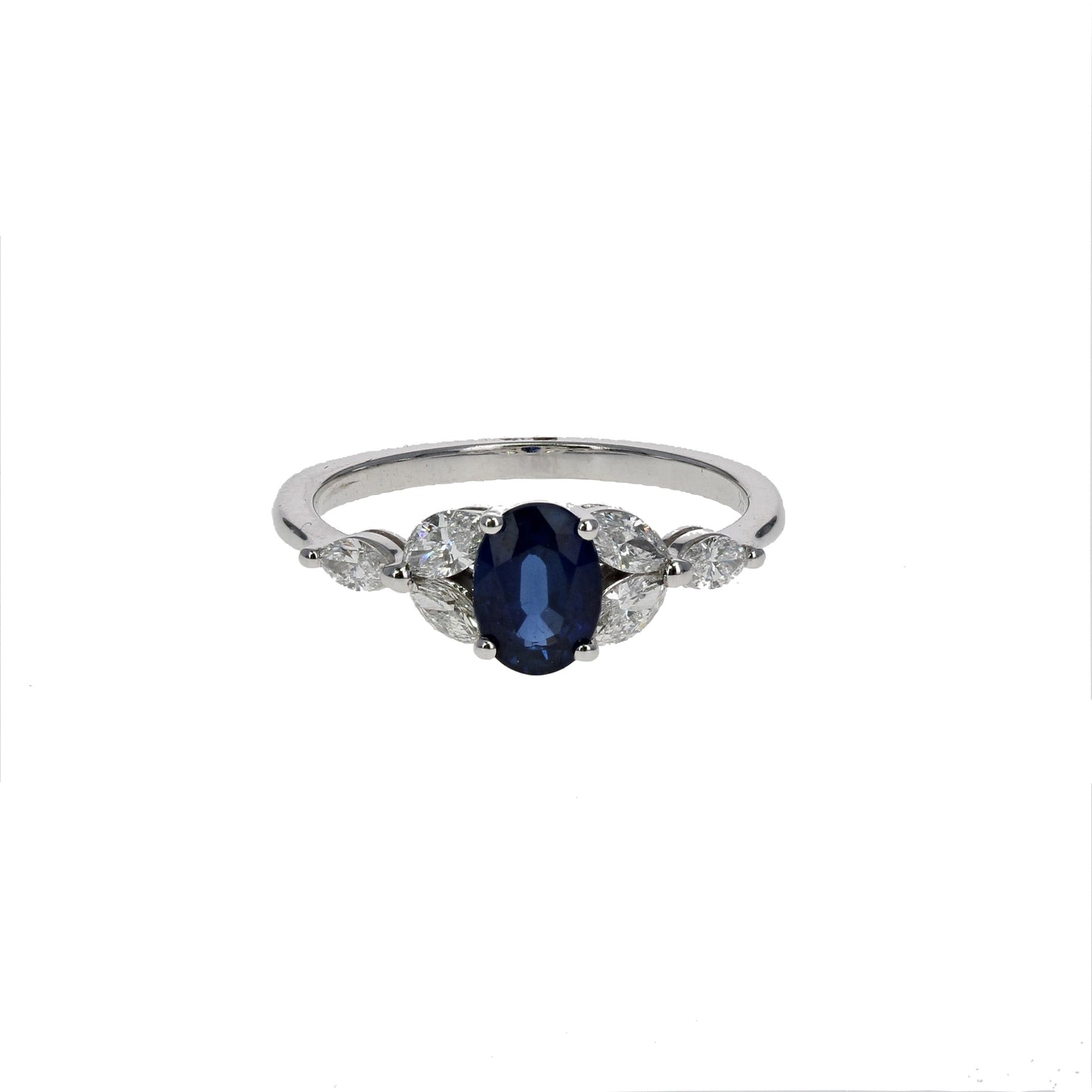 Marquise Oval Sapphire Ring