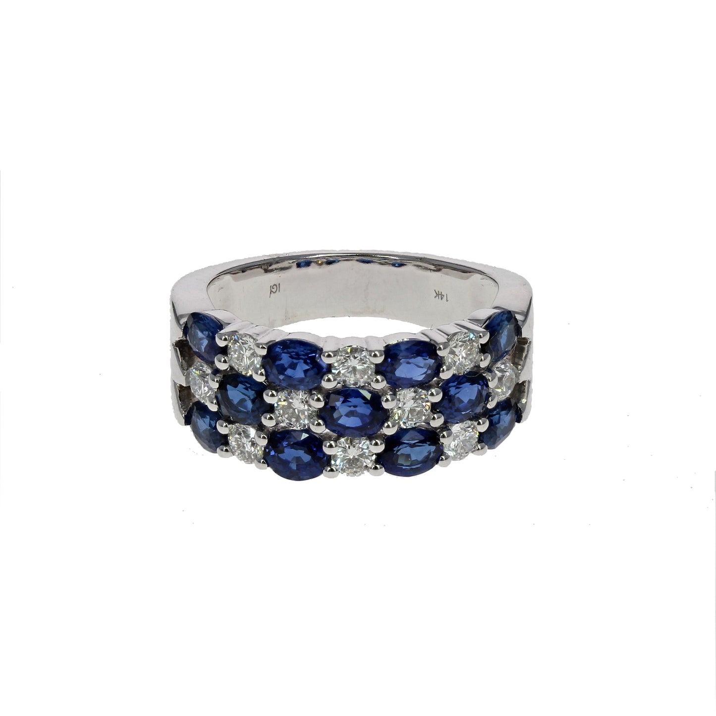 Multi Stone Blue Sapphire Ring