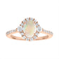 Opal Rose Gold Diamond Ring