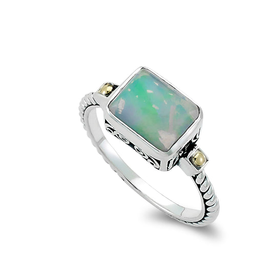 Bali Opal Rectangle Ring