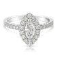 Marquise Halo Engagement Ring