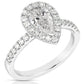 Pear Halo Engagement Ring