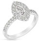 Marquise Halo Engagement Ring