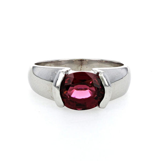 Oval Pink Tourmaline Ring