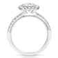 Round halo Engagement Ring