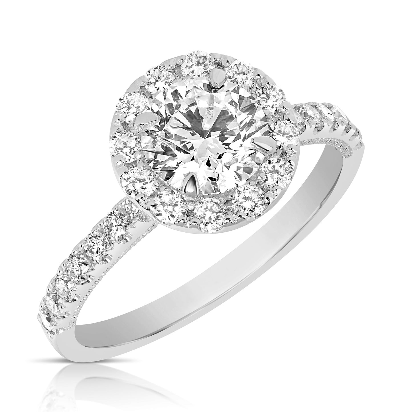 Round Halo Engagement Ring