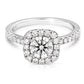 Round Halo Engagement Ring