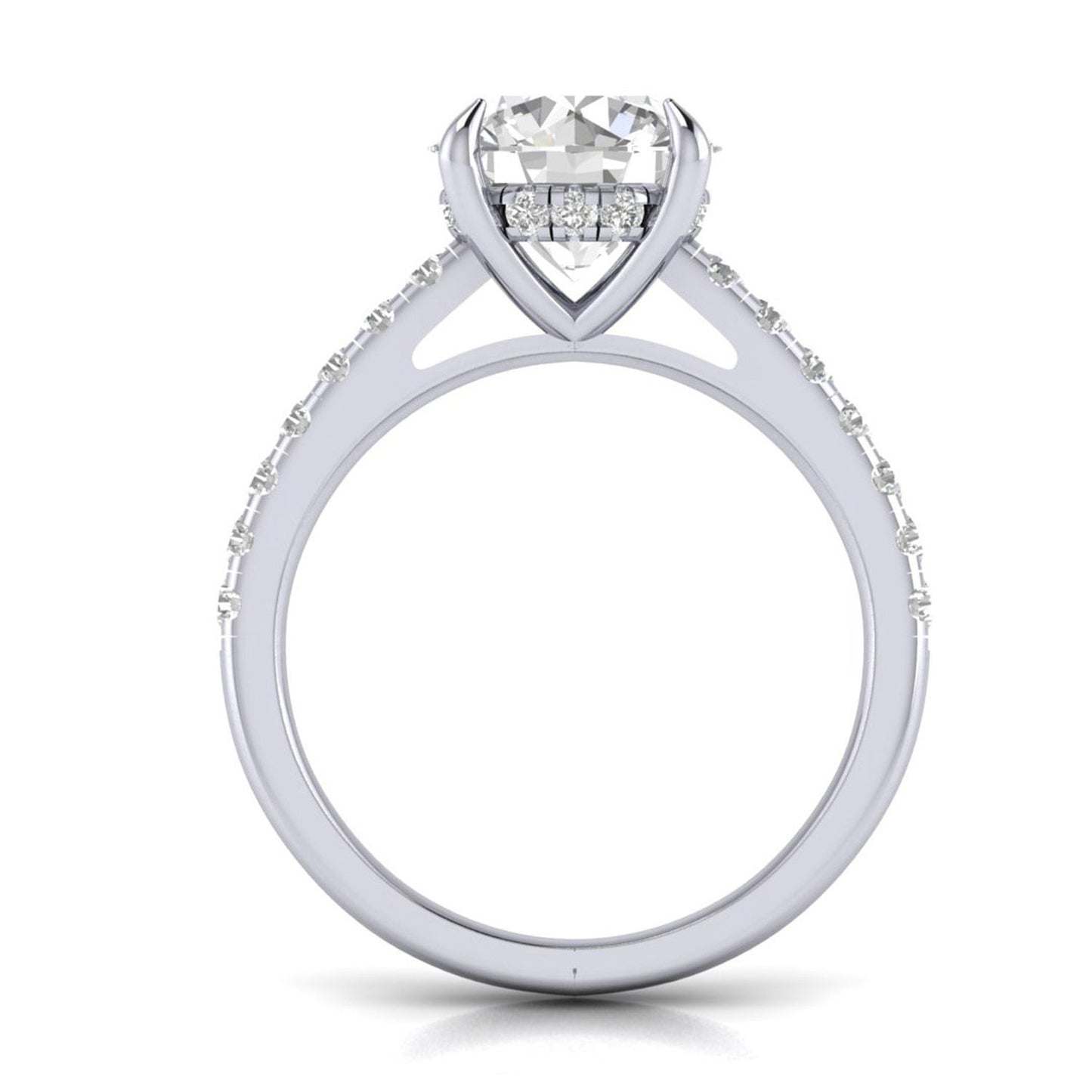 Hidden Halo Engagement Ring