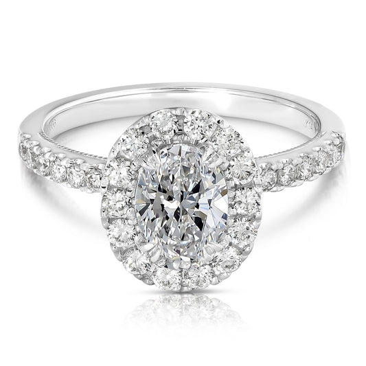 Oval Halo Engagement Ring