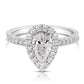 Pear Shape Halo Engagement Ring