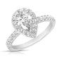 Pear Shape Halo Engagement Ring