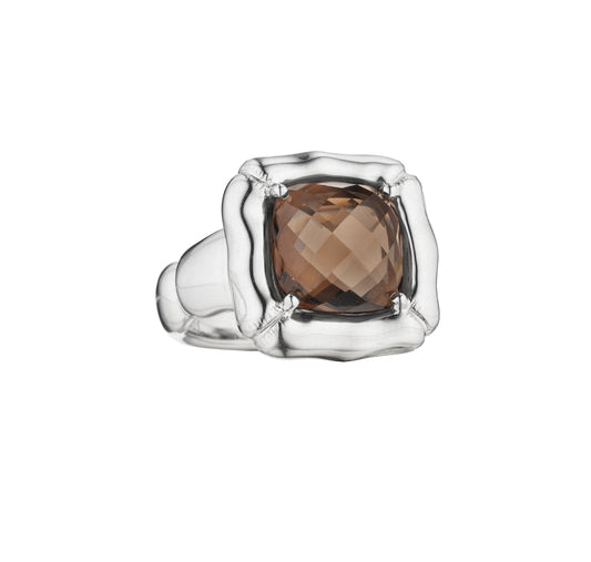 Silver Smokey Quartz Ring