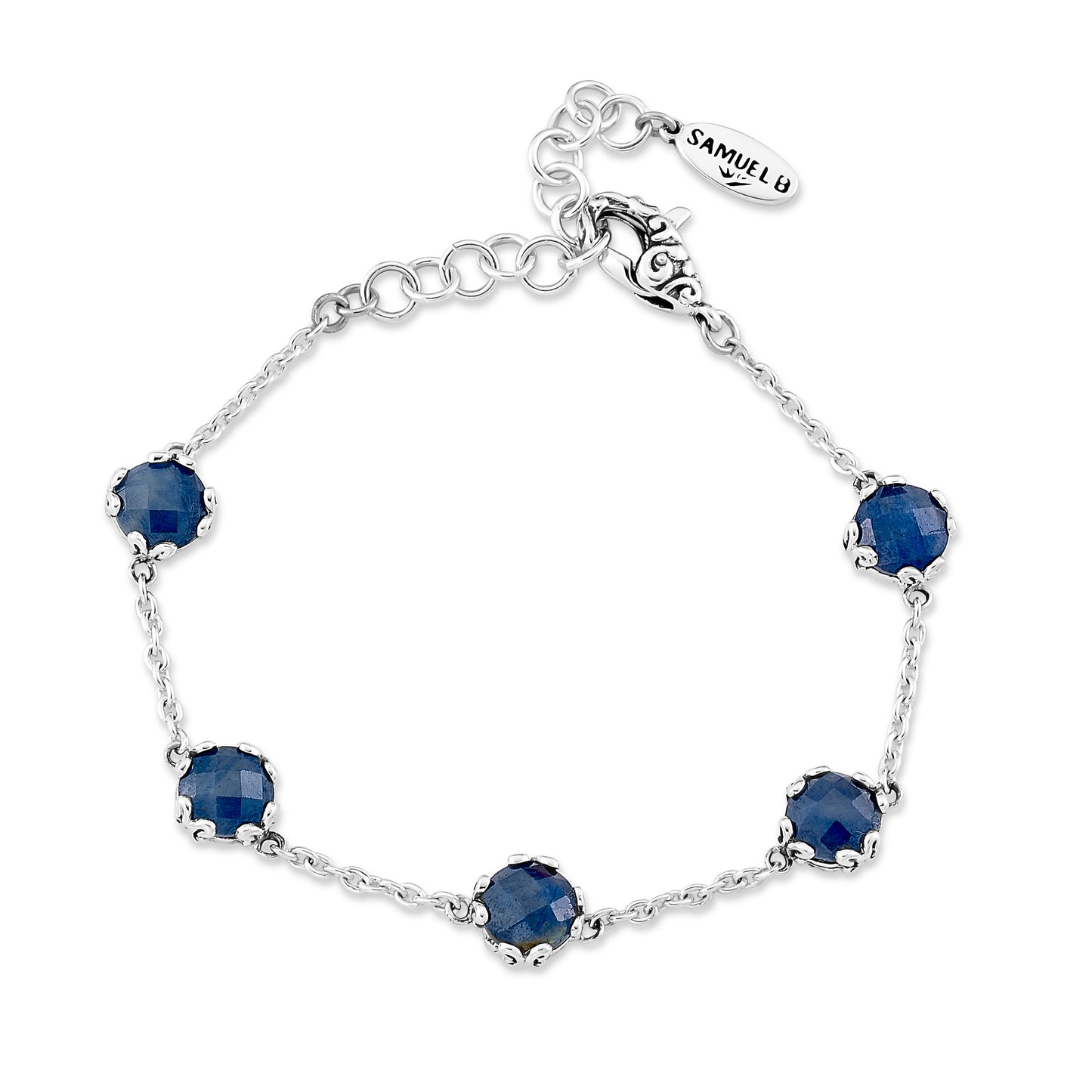 Bali Sapphire Link Station Bracelet