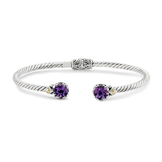 Bali Bangle Bracelet Amethyst