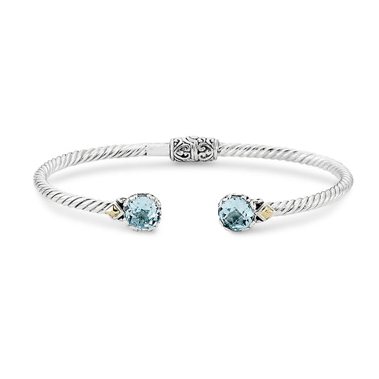 Bali Blue Topaz Bangle Bracelet