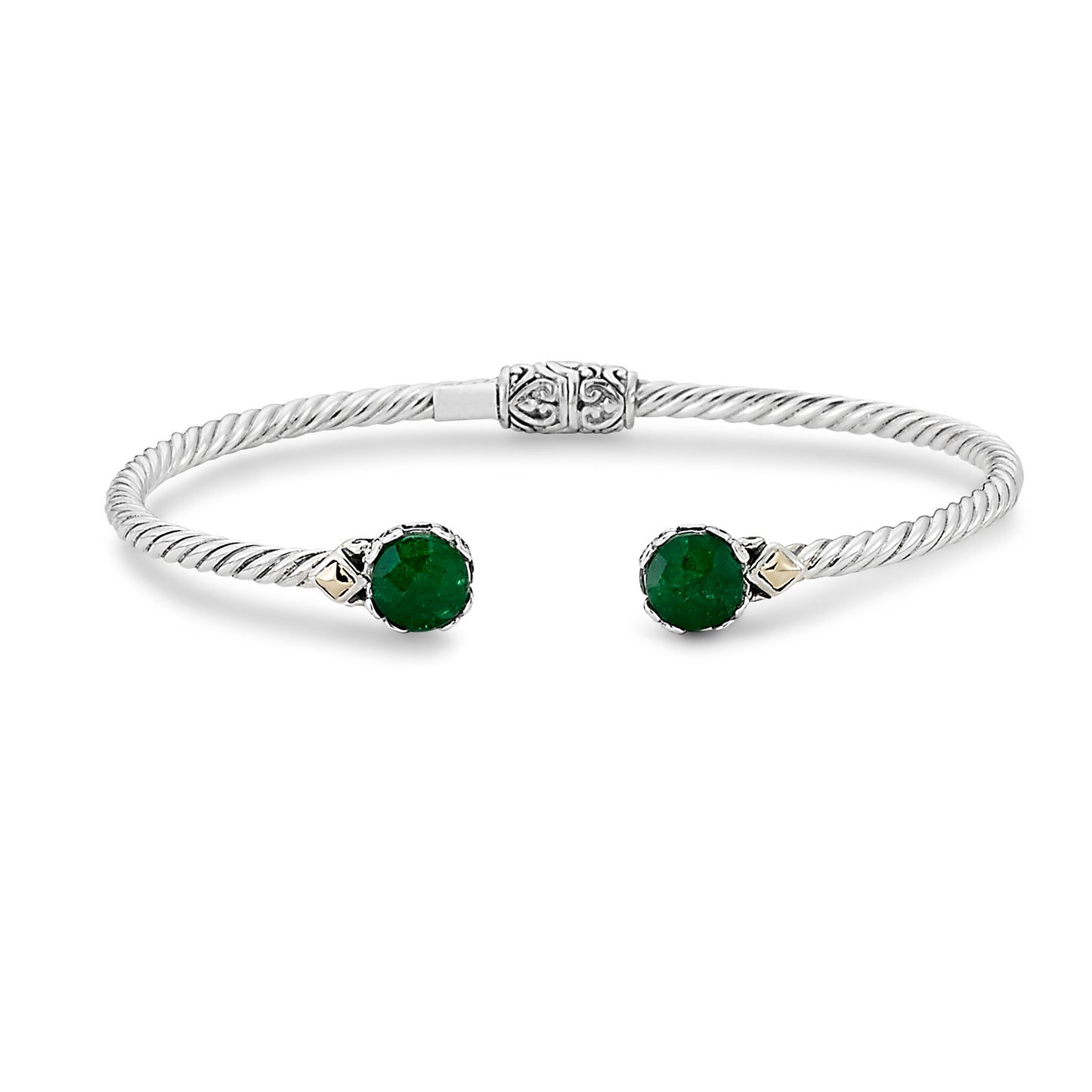 Bali Emerald Bangle Bracelet