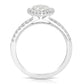 1 1/2 Ct Total Weight Pear Shape Lab Grown Halo Engagement Ring