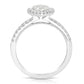 2 Ct Total Weight Pear Shape Lab Grown Halo Engagement Ring