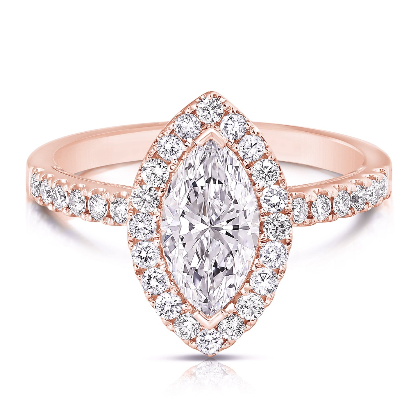 1 Ct Marquise Complete Engagement Ring