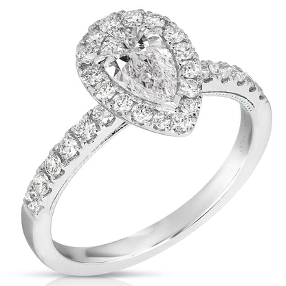 1/2 Ct Pear Shape Complete Engagement Ring