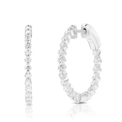 Premier Medium Shared Single Prong Hoops